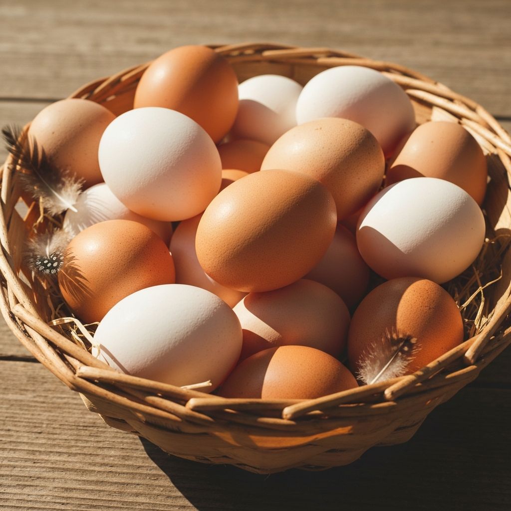 Verse boereneieren in mand